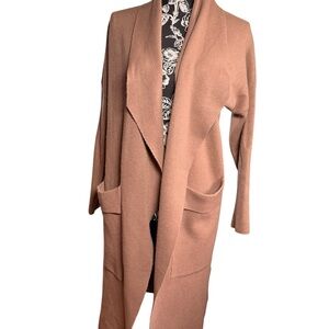 Elegant Women's Open Front Cardigan - Brown